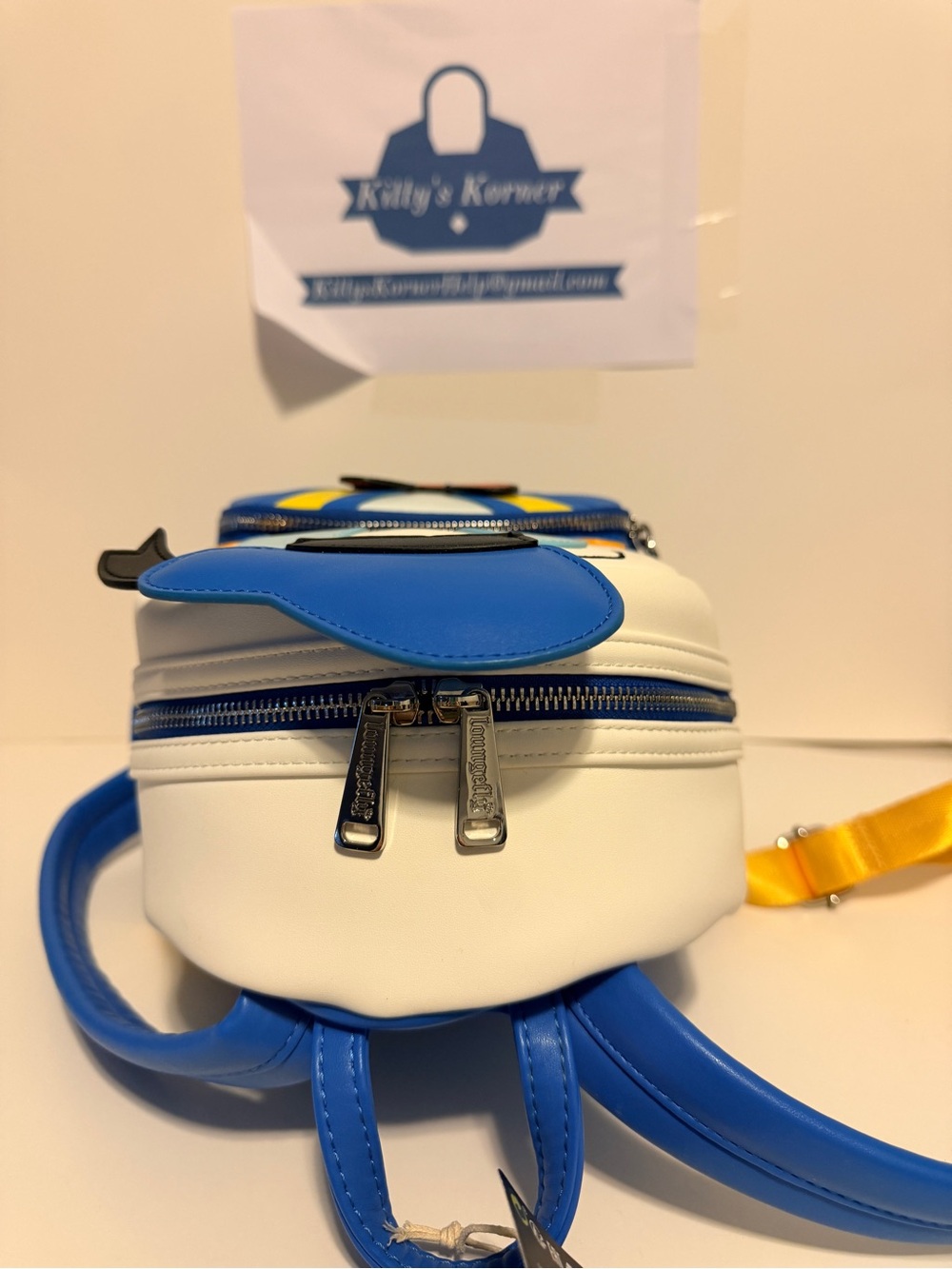 Disney Loungefly Donald Duck Blue Mini Backpack - Picture 9 of 11